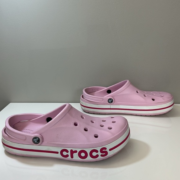 Crocs Bayaband Pink Clogs Size 11 - Picture 2 of 16